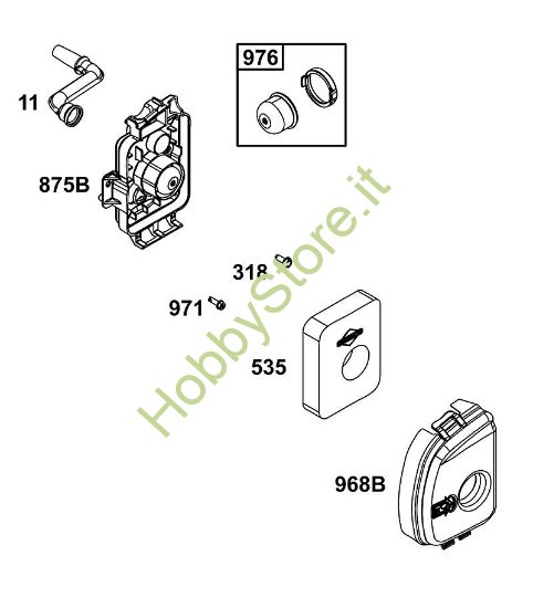 A - GRUPPO FILTRO ARIA B&S - 09 €¦ 09P602-0124-H1 brand Stihl